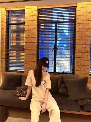 Oversized Graphic Print Short Sleeve T-Shirt - Lavender view 5