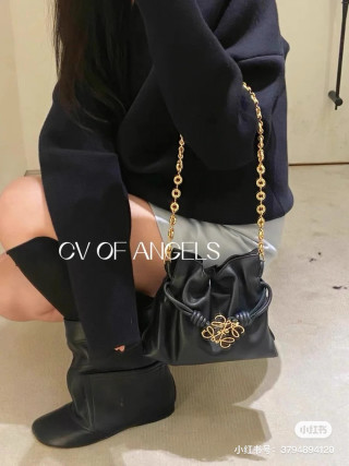 Bottega Veneta Black Intrecciato Chain Shoulder Bag