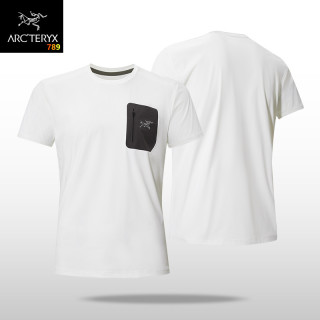 Arc'teryx White Crew Neck Short Sleeve T-Shirt with Pocket