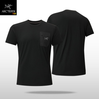 Arc'teryx White Crew Neck Short Sleeve T-Shirt with Pocket view 4