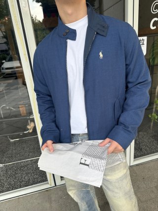 Polo Ralph Lauren Navy Harrington Jacket view 4