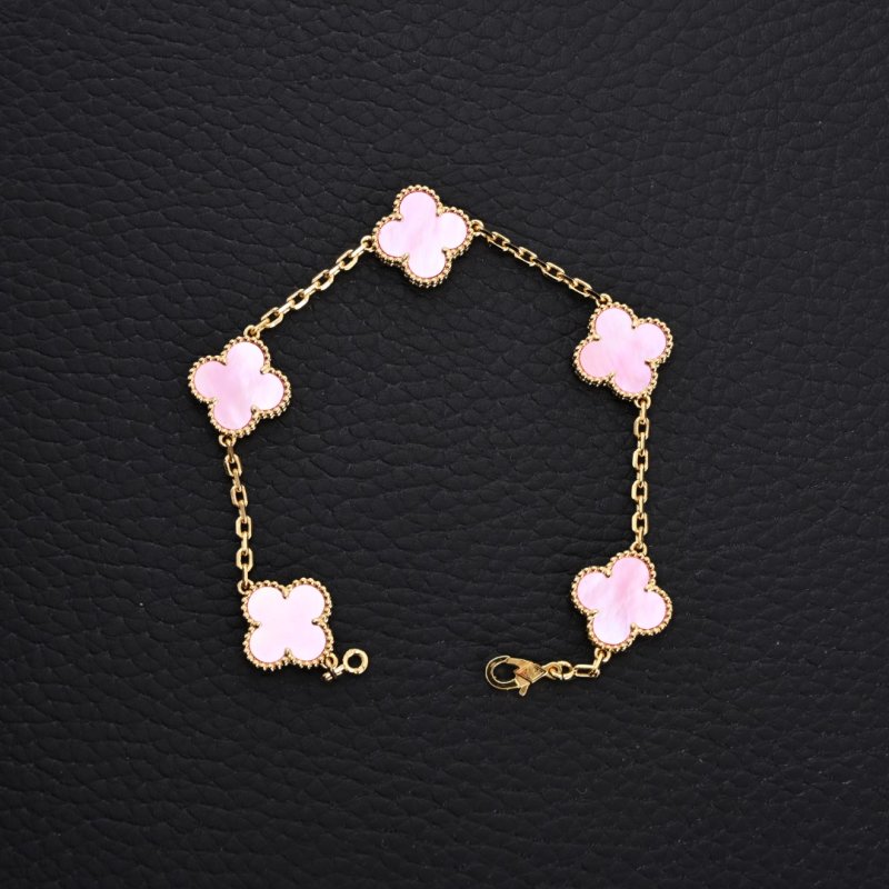 Van Cleef & Arpels Clover Pink Bracelet