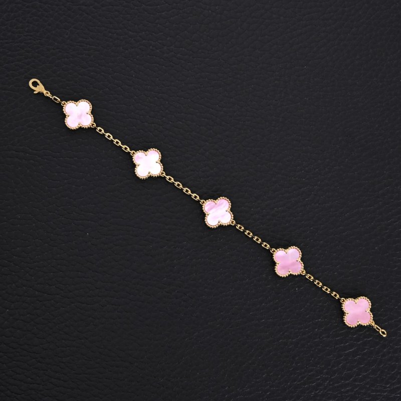 Van Cleef & Arpels Clover Pink Bracelet view