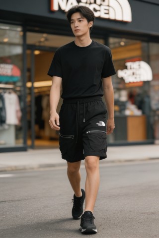 The North Face Black Cargo Shorts view 3