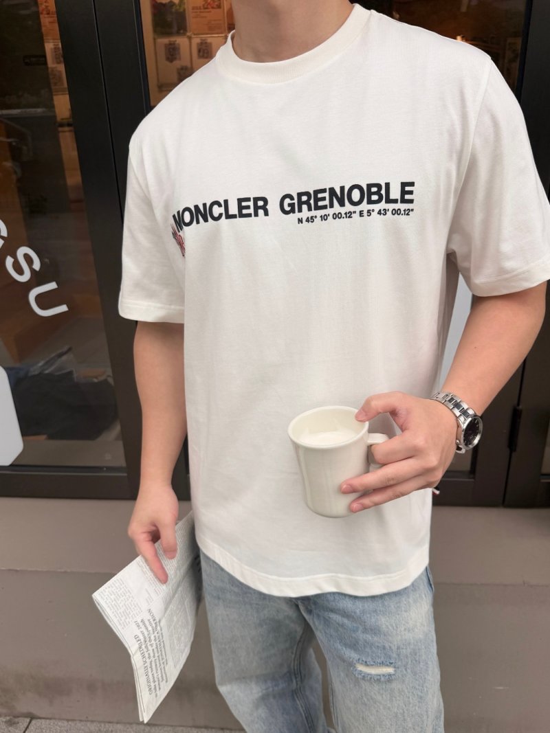 Moncler Grenoble Coordinates White T-Shirt