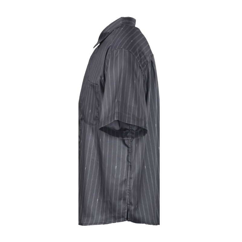 Charcoal Pinstripe Short Sleeve Shirt view