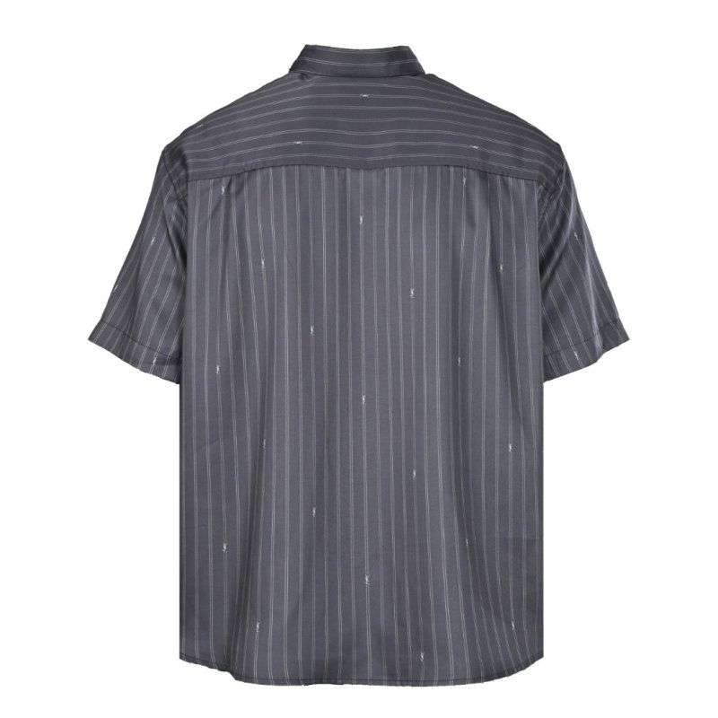 Charcoal Pinstripe Short Sleeve Shirt view