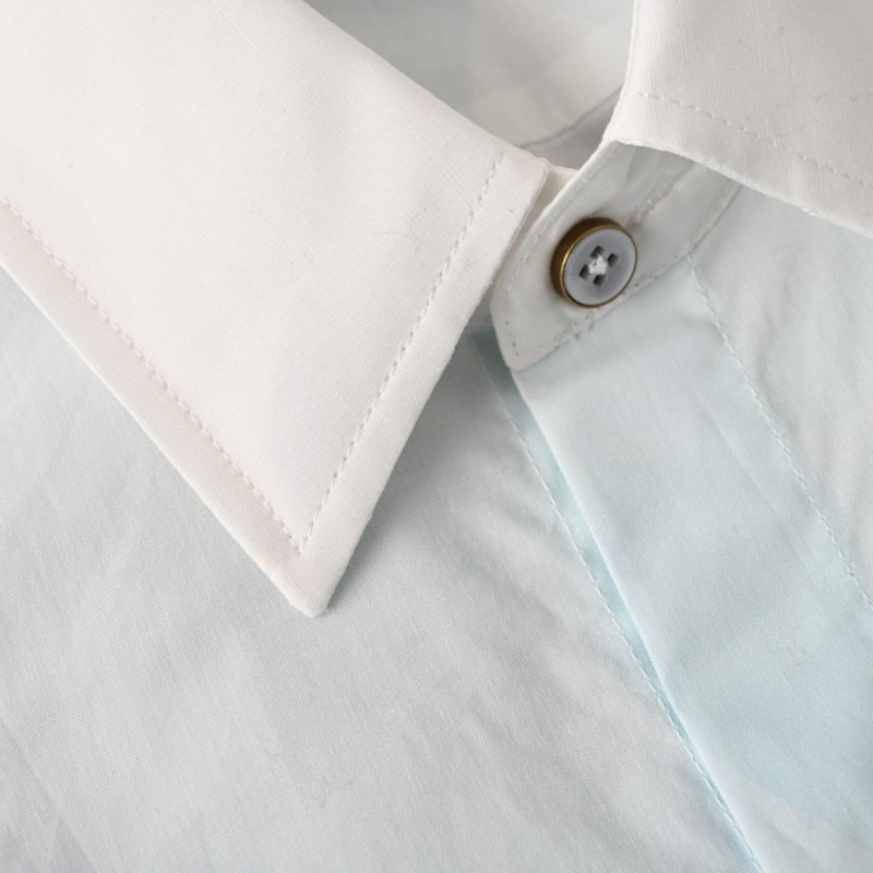 White Oversized Long Sleeve Button-Up Shirt view