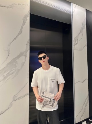 Fendi White Pocket T-Shirt with Zip Detail view 2