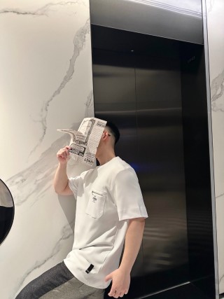 Fendi White Pocket T-Shirt with Zip Detail view 6