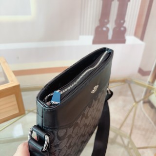 Coach Signature Crossbody Messenger Bag Black view 3