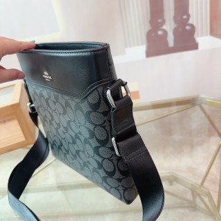 Coach Signature Crossbody Messenger Bag Black view 5