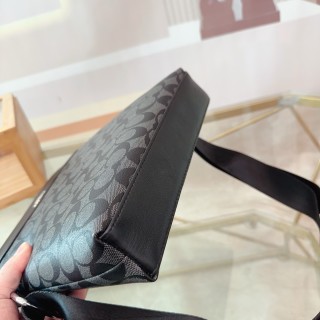 Coach Signature Crossbody Messenger Bag Black view 6