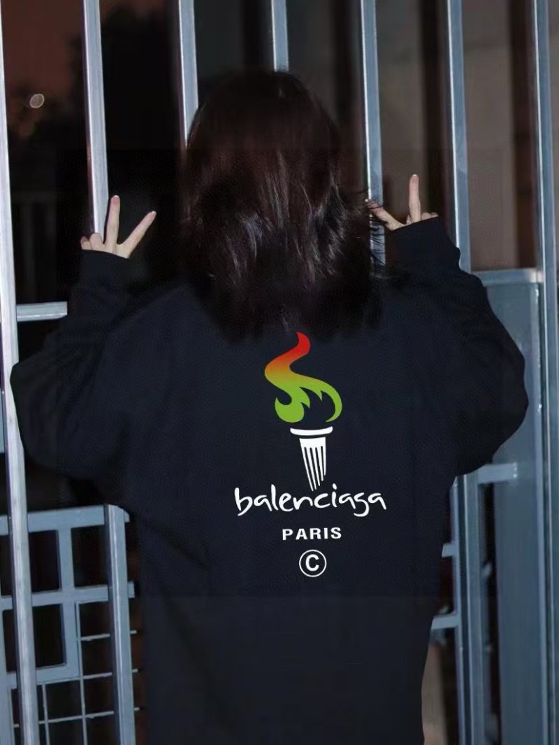 Balenciaga Paris Torch Black Hoodie