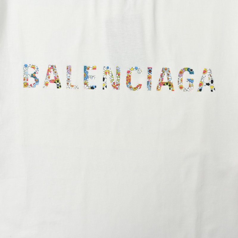 Balenciaga Logo White Short Sleeve T-Shirt view