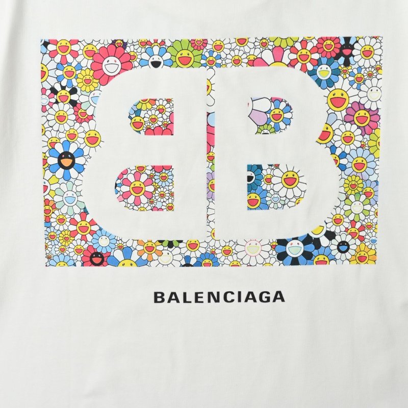 Balenciaga Logo White Short Sleeve T-Shirt view