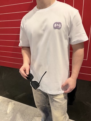 White Embroidered Logo Short Sleeve T-Shirt