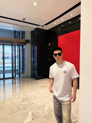 White Embroidered Logo Short Sleeve T-Shirt view 6