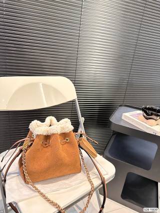 Louis Vuitton Suede Bucket Bag - Caramel view 2