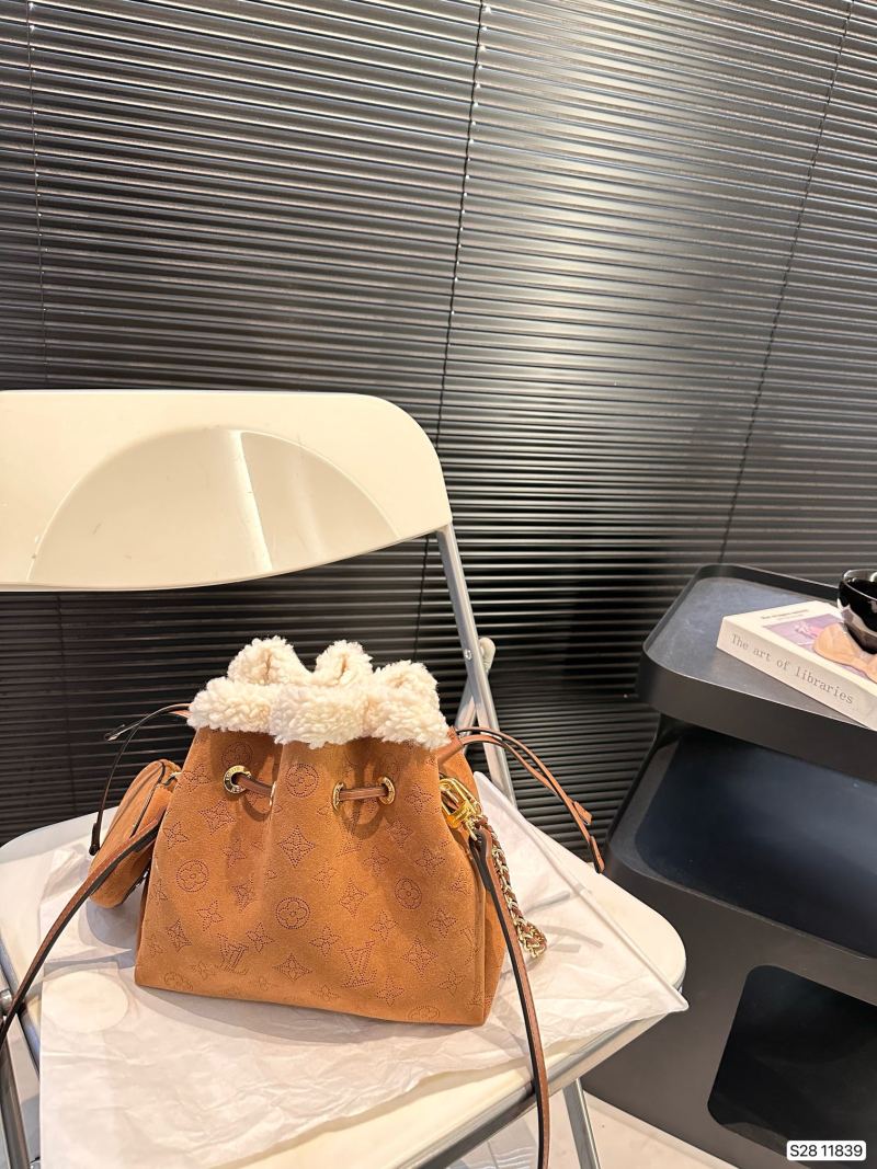 Louis Vuitton Suede Bucket Bag - Caramel view