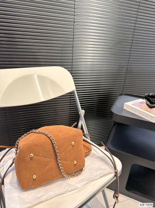 Louis Vuitton Suede Bucket Bag - Caramel view 8