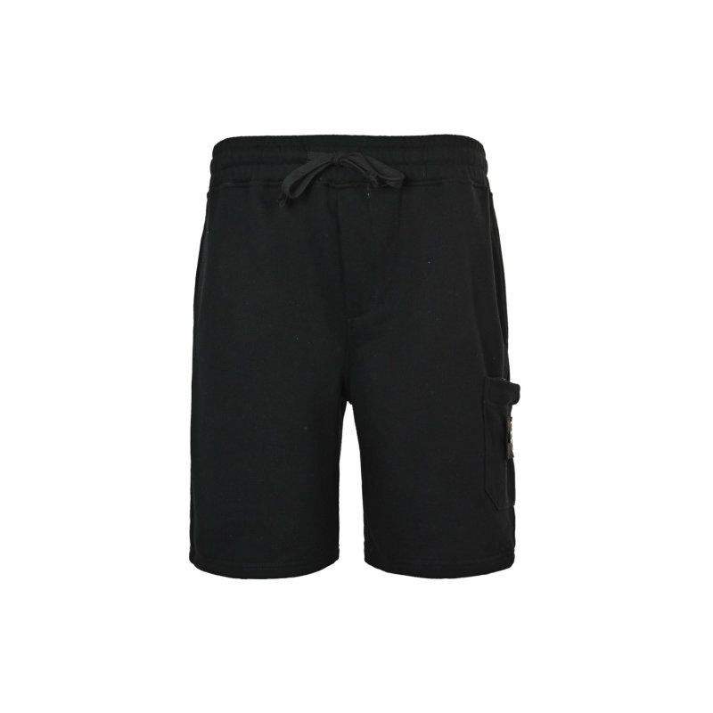 Black Drawstring Shorts with Cargo Pockets view