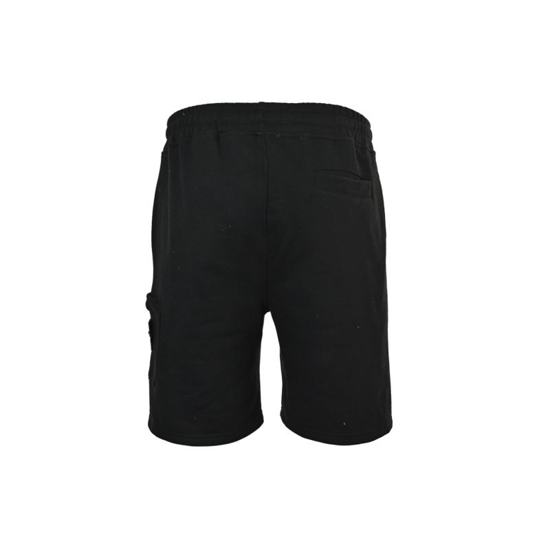 Black Drawstring Shorts with Cargo Pockets view