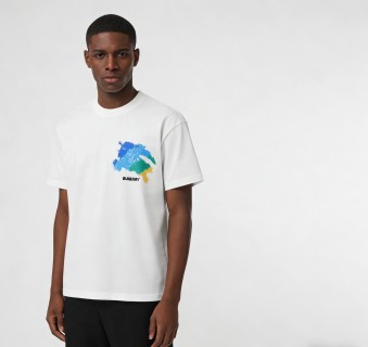Burberry Colorblock Map White T-Shirt view 2
