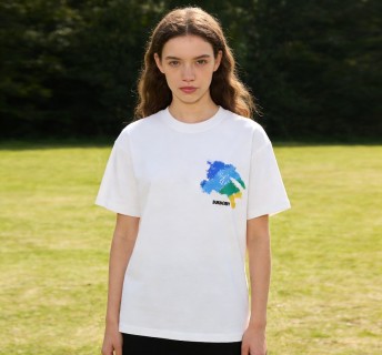 Burberry Colorblock Map White T-Shirt view 4