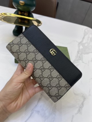 Gucci GG Canvas Zip Wallet Black Navy view 4