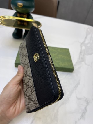 Gucci GG Canvas Zip Wallet Black Navy view 5