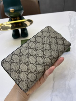 Gucci GG Canvas Zip Wallet Black Navy view 6