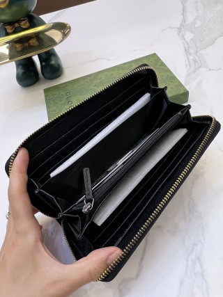 Gucci GG Canvas Zip Wallet Black Navy view 7
