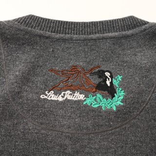 Louis Vuitton Argyle Jacquard Wool Sweater Grey view 6