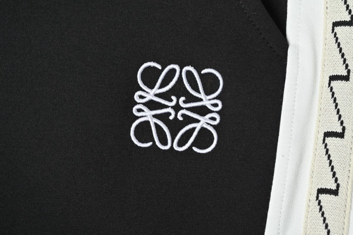 Black Track Pants with White Side Stripe view