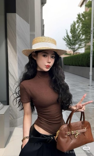 Miu Miu Shell Bag Cognac Brown Leather view 6