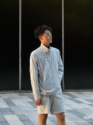 Adidas Windbreaker Jacket Light Grey