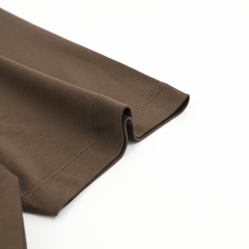 Zegna Brown Embroidered Logo T-Shirt view