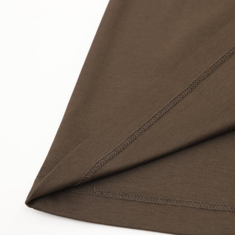 Zegna Brown Embroidered Logo T-Shirt view