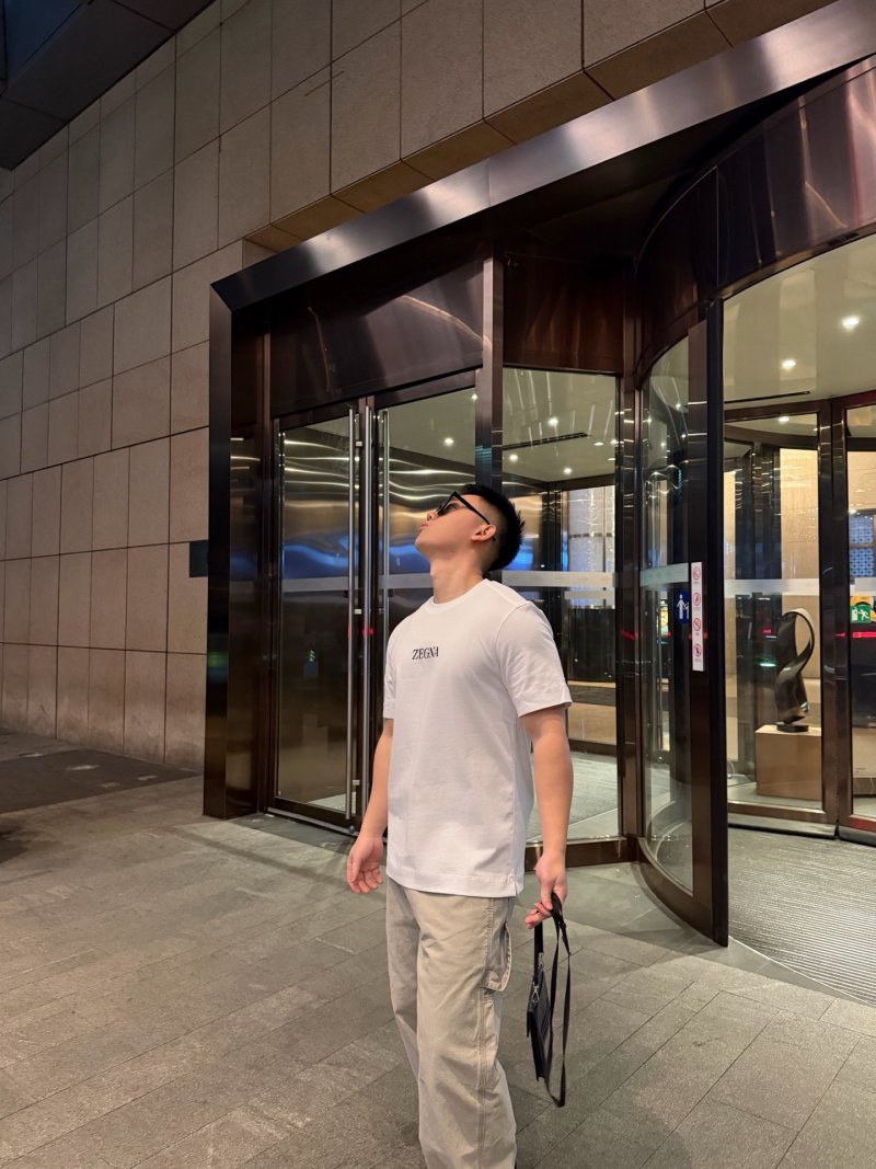 Zegna White Logo Short Sleeve T-Shirt view