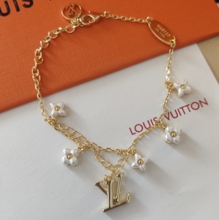 Louis Vuitton Gram Gold Monogram Floral Zirconia Bracelet
