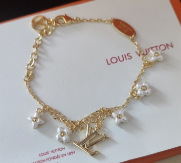 Louis Vuitton Gram Gold Monogram Floral Zirconia Bracelet view 2