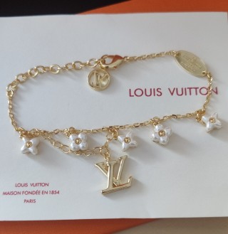 Louis Vuitton Gram Gold Monogram Floral Zirconia Bracelet view 3
