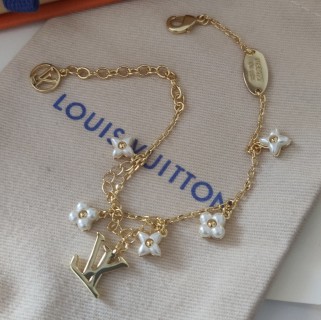 Louis Vuitton Gram Gold Monogram Floral Zirconia Bracelet view 5