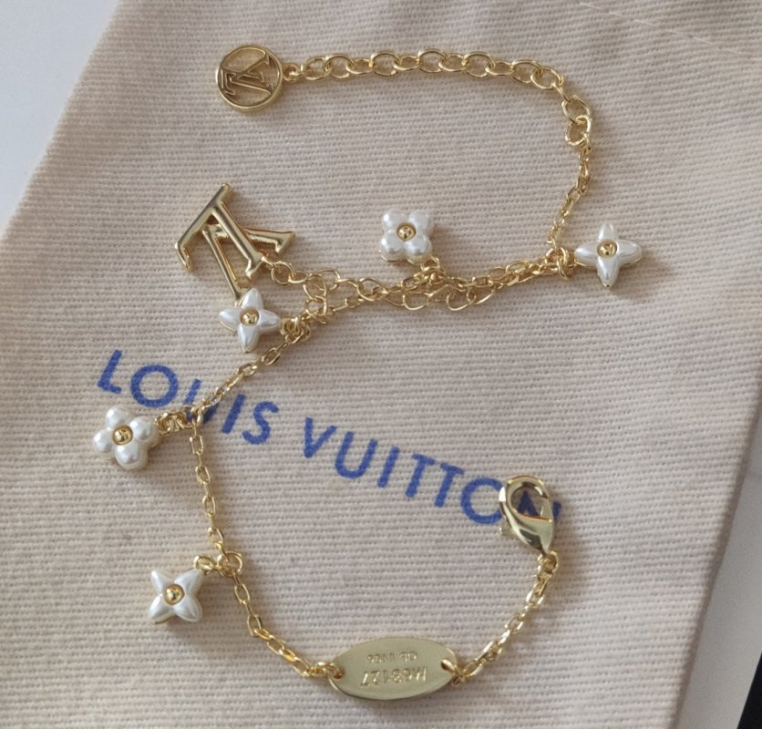 Louis Vuitton Gram Gold Monogram Floral Zirconia Bracelet view