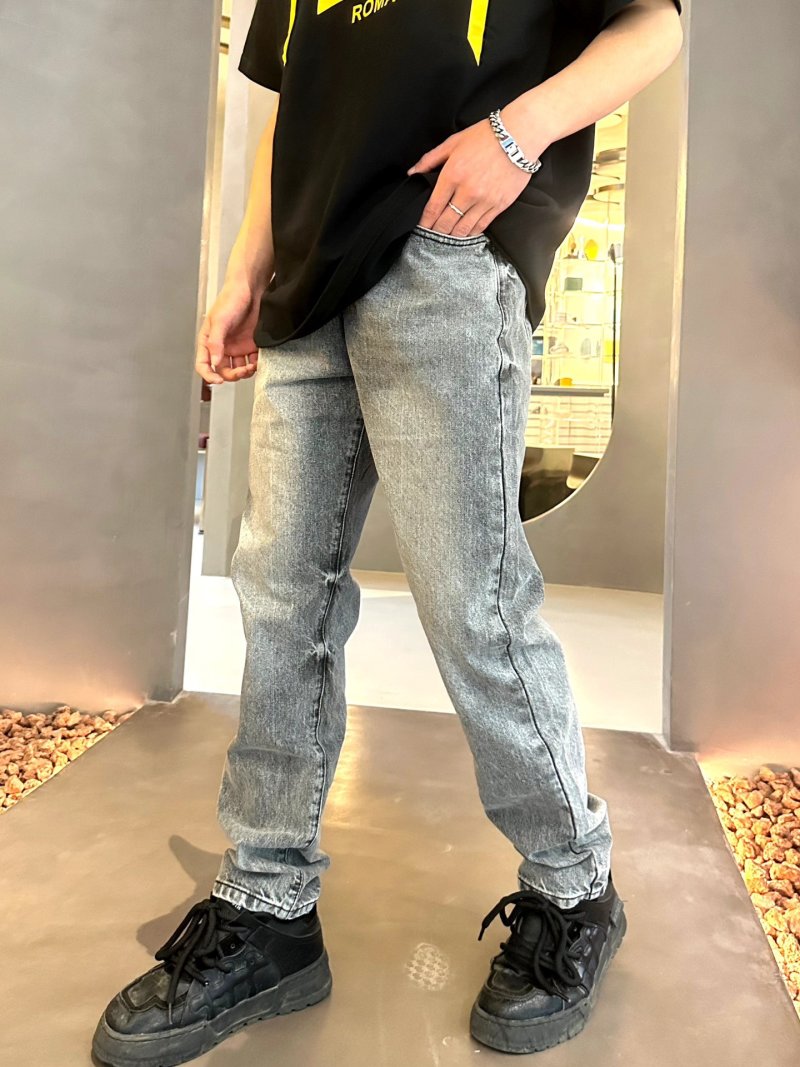 Light Wash Straight Leg Jeans view