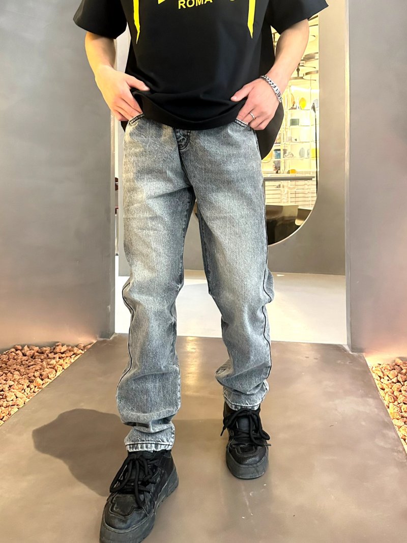 Light Wash Straight Leg Jeans view
