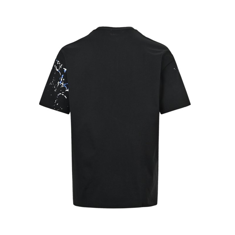 Dior Black Splatter Logo Graphic T-Shirt view