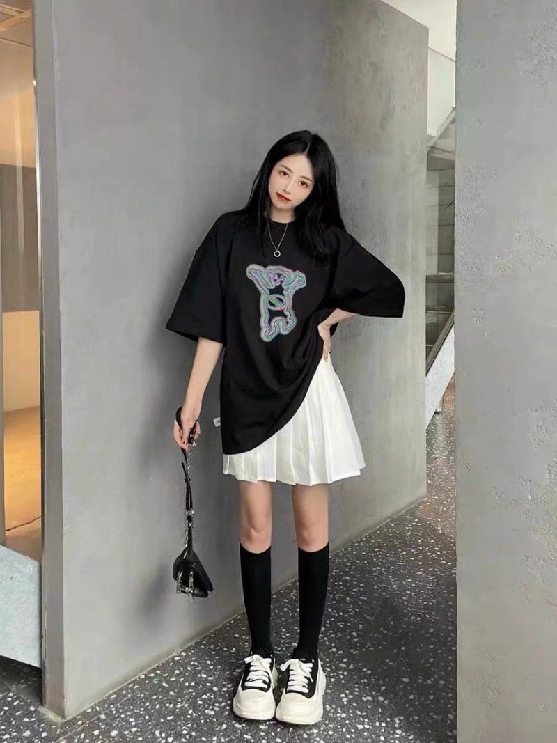 Black Oversized Snake Graphic T-Shirt with Embroidered Detail view