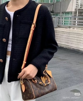 Louis Vuitton Monogram Pochette Métis Empreinte Bag Brown view 3